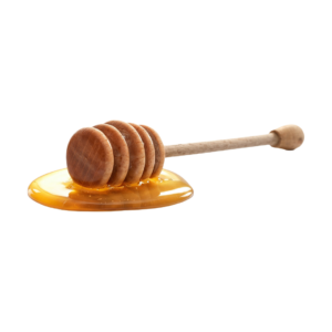 ملعقة عسل دائرية خشبية